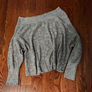 Free people gray off shoulder sweater